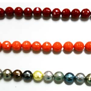 SHELL PEARL FACETED ROUND